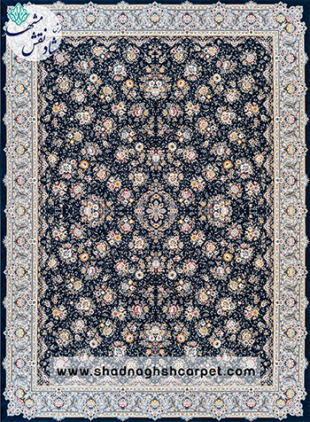 فرش 1200 شانه ماهور سرمه ای